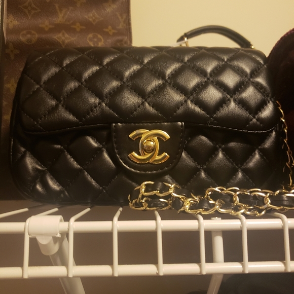 Handbags - Black Quilted Bag-USED-small size
